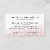 Carte De Visite Personnalisé Initial & Nom Blanc Rose noir Monogra (Dos)