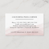 Carte De Visite Personnalisé Initial & Nom Noir Et Or Monogramme (Dos)