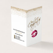 Carte De Visite Personnalisé - Instructions sur les lèvres roses e (Extérieur)