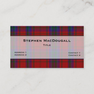 Carte de visite personnalisé MacDougall Tartan