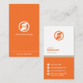 Carte De Visite Personnalisé minimaliste moderne (Devant / Derrière)