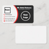 Carte de visite personnalisé moderne (Devant / Derrière)