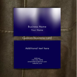 Carte De Visite Personnalisé Moderne Élégant Bleu Personnalisable
