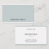 Carte De Visite Personnalisé Moderne Élégant Bleu Vert Simple Modè (Devant / Derrière)