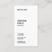Carte De Visite Personnalisé Moderne Élégant Modèle professionnel (Dos)
