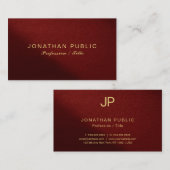 Carte De Visite Personnalisé moderne élégant Modèle professionnel (Devant / Derrière)