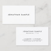 Carte De Visite Personnalisé Moderne Élégant Modèle Propre (Devant / Derrière)