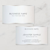 Carte De Visite Personnalisé Moderne Élégant Modèle simple Meilleu (Devant / Derrière)