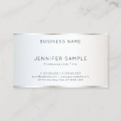 Carte De Visite Personnalisé Moderne Élégant Modèle simple Meilleu (Dos)