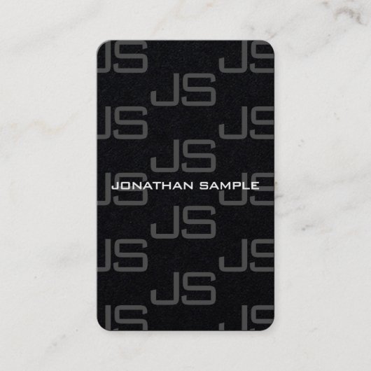 Carte De Visite Personnalisé Moderne Élégant Monogramme Modèle de (Devant)