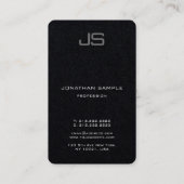 Carte De Visite Personnalisé Moderne Élégant Monogramme Modèle de (Dos)