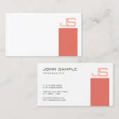 Carte De Visite Personnalisé Moderne Élégant Monogramme Modèle Sim (Devant / Derrière)