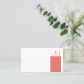 Carte De Visite Personnalisé Moderne Élégant Monogramme Modèle Sim (Debout devant)