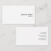 Carte de visite Personnalisé Moderne Élégant Simpl (Devant / Derrière)