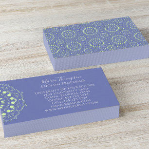 Carte De Visite Personnalisé Moderne Élégant Violet Vert Chic Simp