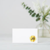 Carte De Visite Personnalisé Moderne Monogramme Professionnel Élég (Debout devant)