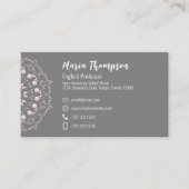 Carte De Visite Personnalisé Moderne Simple Élégant Gris Rose Chic (Devant)