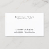Carte De Visite Personnalisé Moderne Simple Élégant Modèle tendanc (Dos)