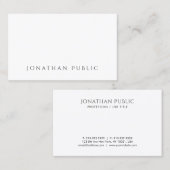 Carte De Visite Personnalisé Moderne Simple Élégant Modèle tendanc (Devant / Derrière)