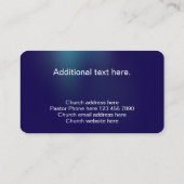 Carte De Visite Personnalisé Moderne Stylisant Pasteur de l'Église (Dos)
