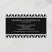 Carte De Visite Personnalisé noir et blanc (Dos)