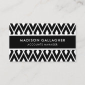 Carte De Visite Personnalisé noir et blanc (Devant)