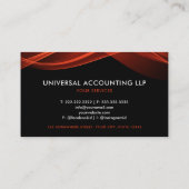 Carte De Visite Personnalisé noir et blanc rouge professionnel (Dos)