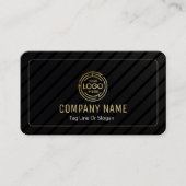 Carte De Visite Personnalisé Noir + Or Maison Construction Lux (Devant)