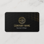 Carte De Visite Personnalisé Noir + Or Maison Construction Lux (Devant)