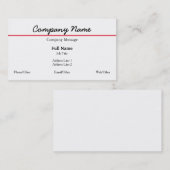 Carte De Visite Personnalisé Personnalisé (Devant / Derrière)