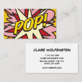 Carte De Visite Personnalisé Pop Art Comic Book POP! (Devant / Derrière)