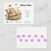 Carte de visite personnalisé pour Cattery Cute Des (Devant / Derrière)