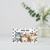 Carte de visite Personnalisé Pour Cattery Cute Kit (Debout devant)