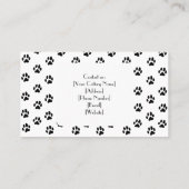 Carte de visite Personnalisé Pour Cattery Cute Kit (Dos)