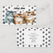 Carte de visite Personnalisé Pour Cattery Cute Kit (Devant / Derrière)
