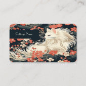 Carte de visite Personnalisé Pour Cattery Floral (Devant)
