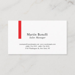 Carte De Visite Personnalisé Professionnel Classique Noir & Blanc