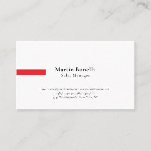 Carte De Visite Personnalisé Professionnel Classique Noir & Blanc