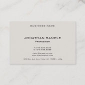 Carte De Visite Personnalisé Professionnel Élégant Modèle moderne (Dos)