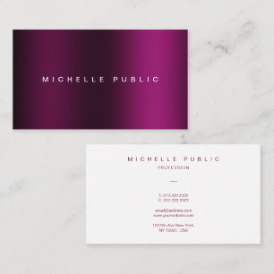 Carte De Visite Personnalisé Professionnel Élégant Modèle Purple