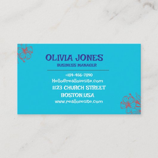 Carte de visite personnalisé | Professionnel et él (Devant)