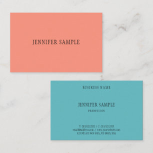 Carte De Visite Personnalisé Professionnel Moderne Élégant Couleur