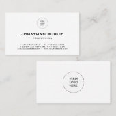 Carte De Visite Personnalisé Professionnel Moderne Modèle élégant (Devant / Derrière)