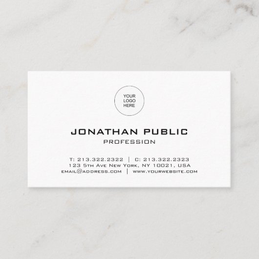 Carte De Visite Personnalisé Professionnel Moderne Modèle élégant (Devant)