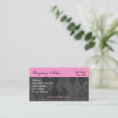 Carte de visite personnalisé, rose et noir (Debout devant)