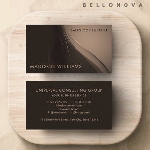 Carte De Visite Personnalisé rose foncé Brown élégant professionne