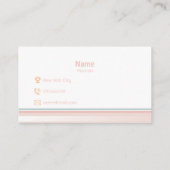 Carte de visite personnalisé simple  (Dos)