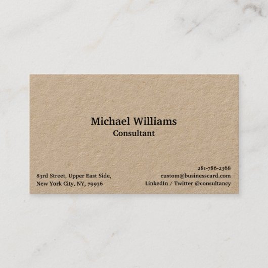 Carte De Visite Personnalisé Simple Professionnel Moderne Minimali (Devant)