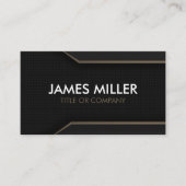 Carte De Visite Personnalisé tendance Luxe Noir Or (Devant)