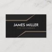 Carte De Visite Personnalisé tendance Luxe Noir Or (Devant)